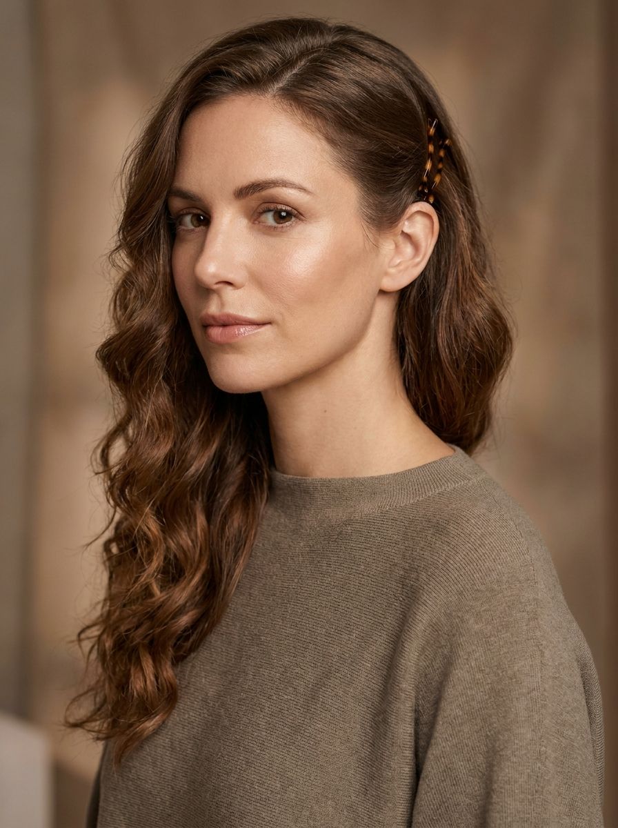 Seitlich gesteckte Locken - Frisuren mit Lockenstab